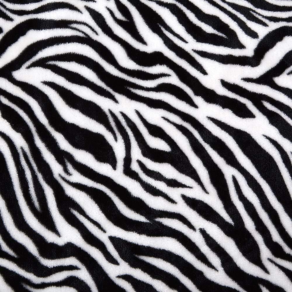 DREAMLANDING Decke für Sofa-230 x 260 cm Zebramuster-Kuscheldecke Flauschig weich, bunt, übergross,