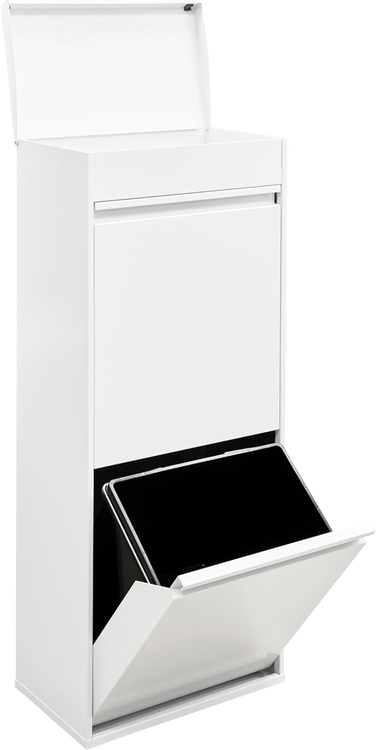 ARREGUI Top CR421-B2 Mülltrennsystem aus Stahl mit Aufbewahrungsbox mit Deckel | 2 Fächer Mülleimer