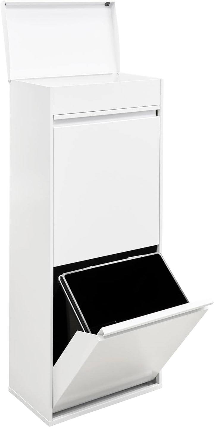 ARREGUI Top CR421-B2 Mülltrennsystem aus Stahl mit Aufbewahrungsbox mit Deckel | 2 Fächer Mülleimer