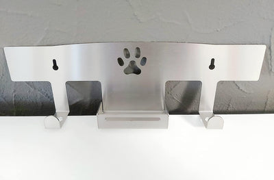 HL-Perfektion-in-Edelstahl Hundegarderobe für Hundeleinen Katzenleinen mit Beutelspender massiv Edel