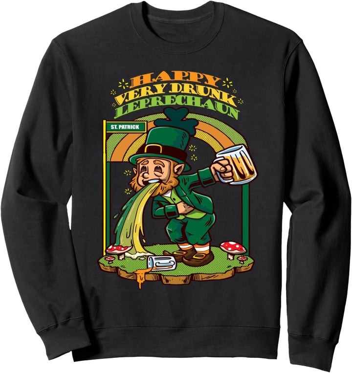 St. Patrick's Day Retro Trinkkobold Geschenk Sweatshirt