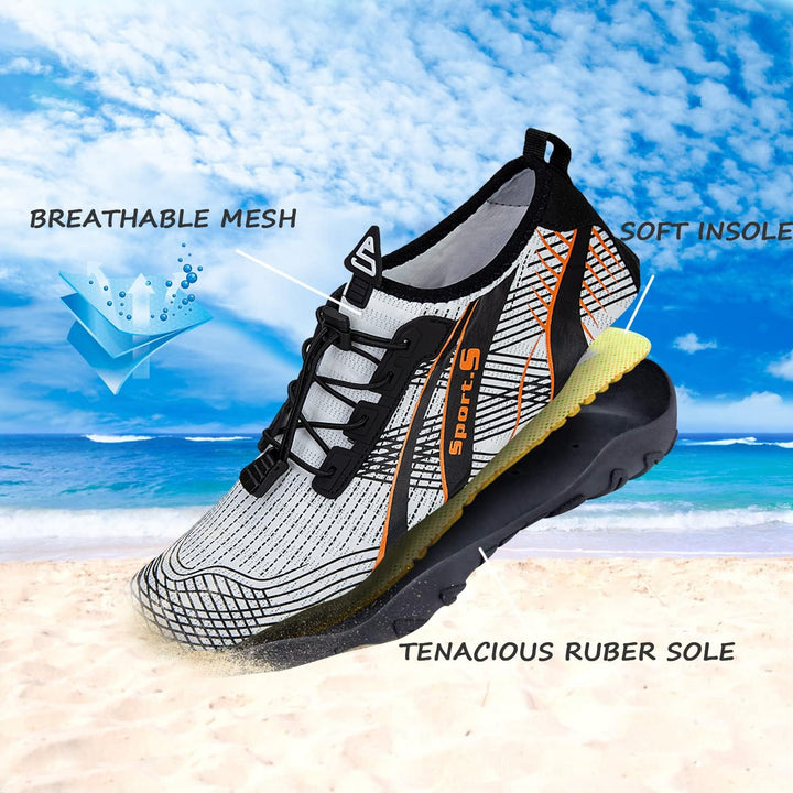 WateLves Strandschuhe Damen Herren Wasserschuhe Badeschuhe Unisex Atmungsaktiv Leicht Barfussschuhe
