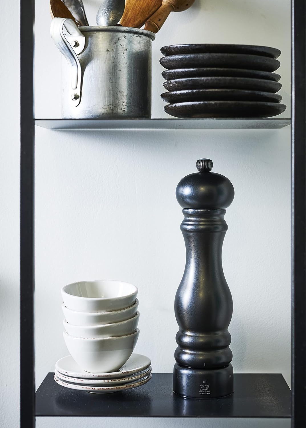 PEUGEOT - Pfeffermühle Paris Chef u‘Select 22 cm + Pfeffer - Aus Edelstahl - 6 voreingestellte Mahlg