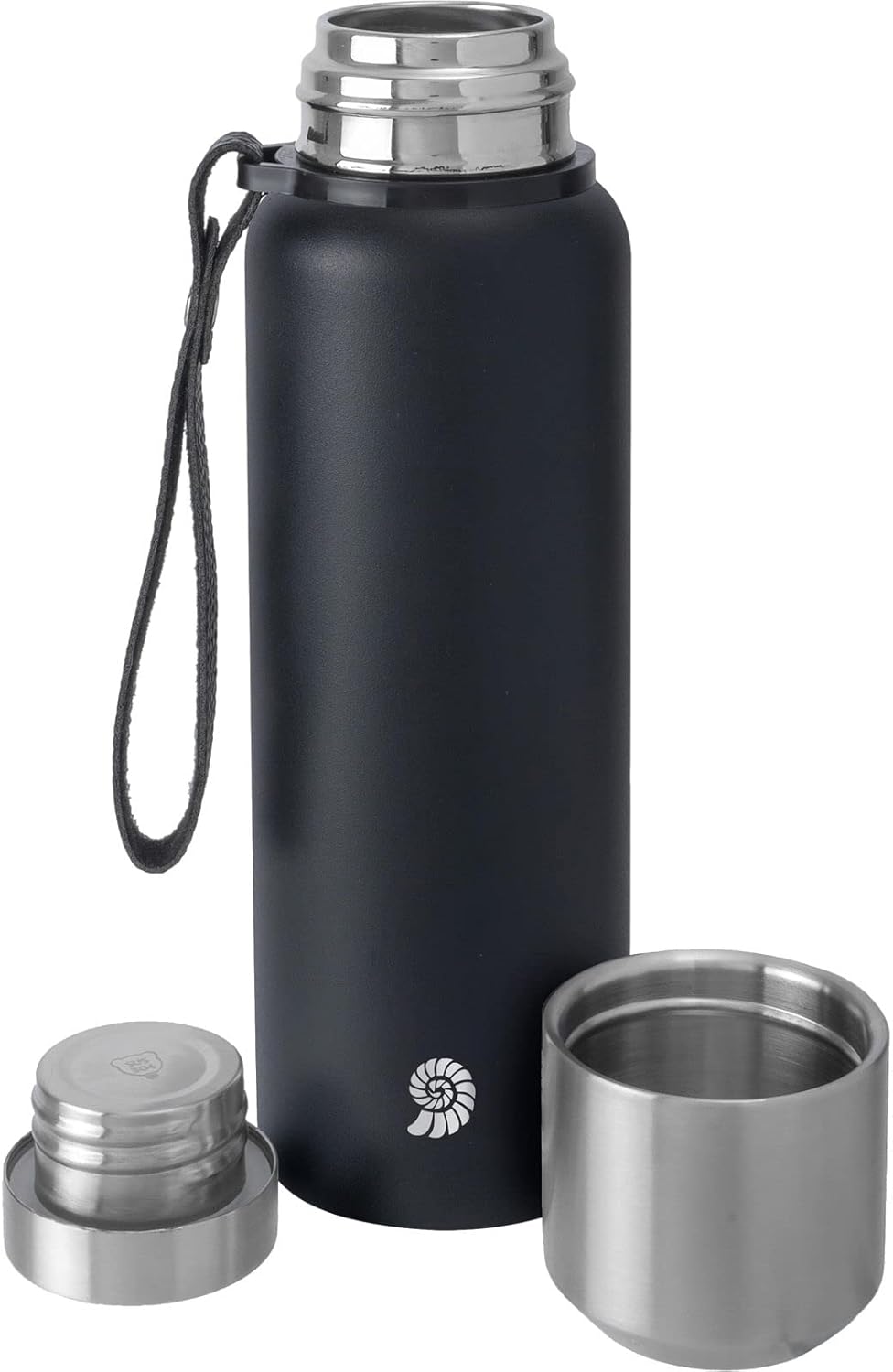Origin Outdoors Unisex – Erwachsene PureSteel Isolierflasche, Schwarz, 1.5 L