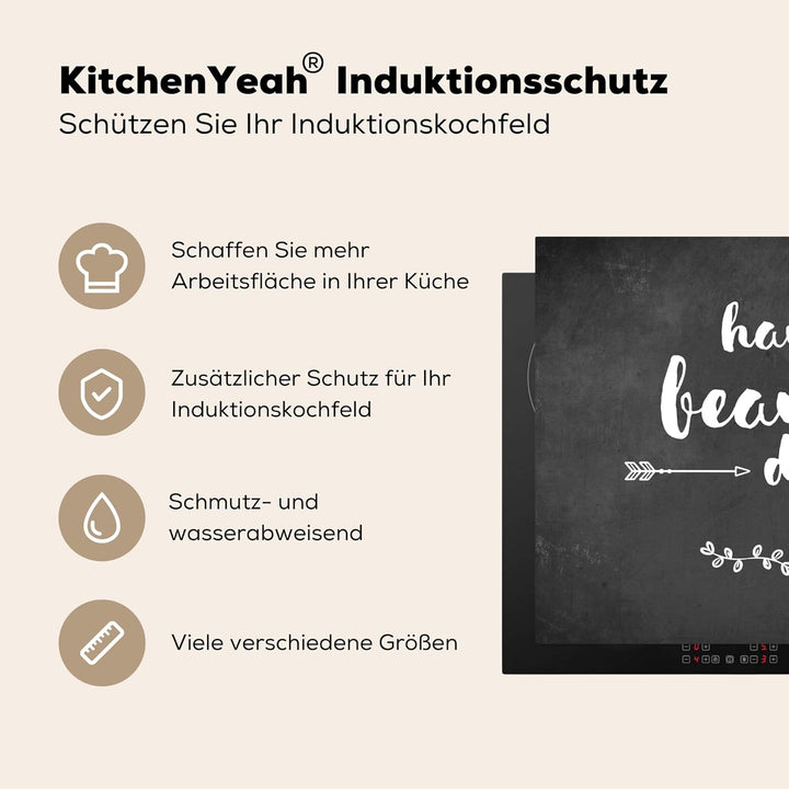 KitchenYeah© Herdabdeckplatte Einteilig Küche Herdabdeckung Induktionsfeld Ceranfeld Herdabdeckplatt
