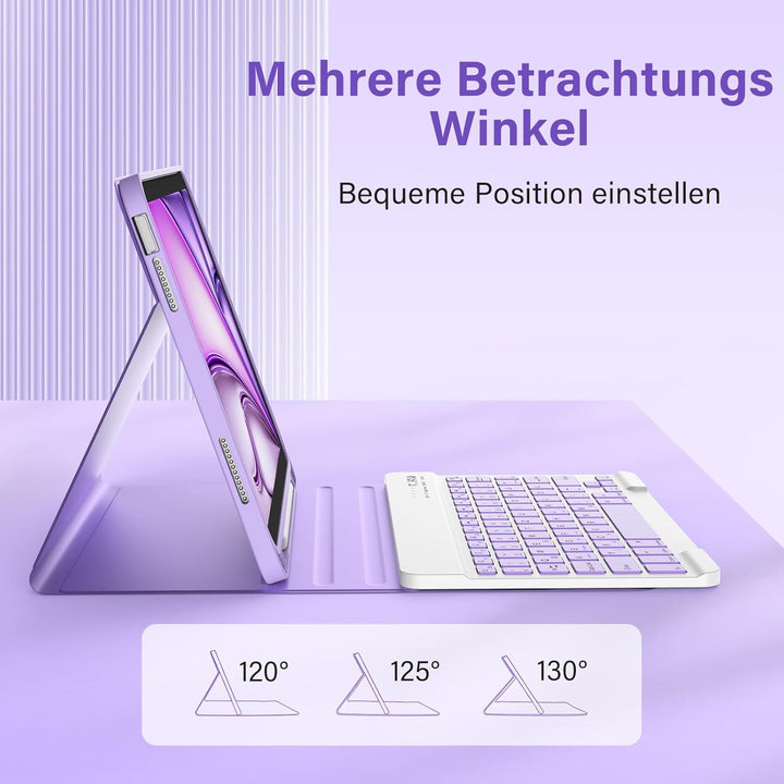 Tastatur Hülle für iPad Air 11"(M2&amp;M3) 2024/2025/iPad Air 5 Gen 2022/iPad Air 4 Gen 2020 10.9&