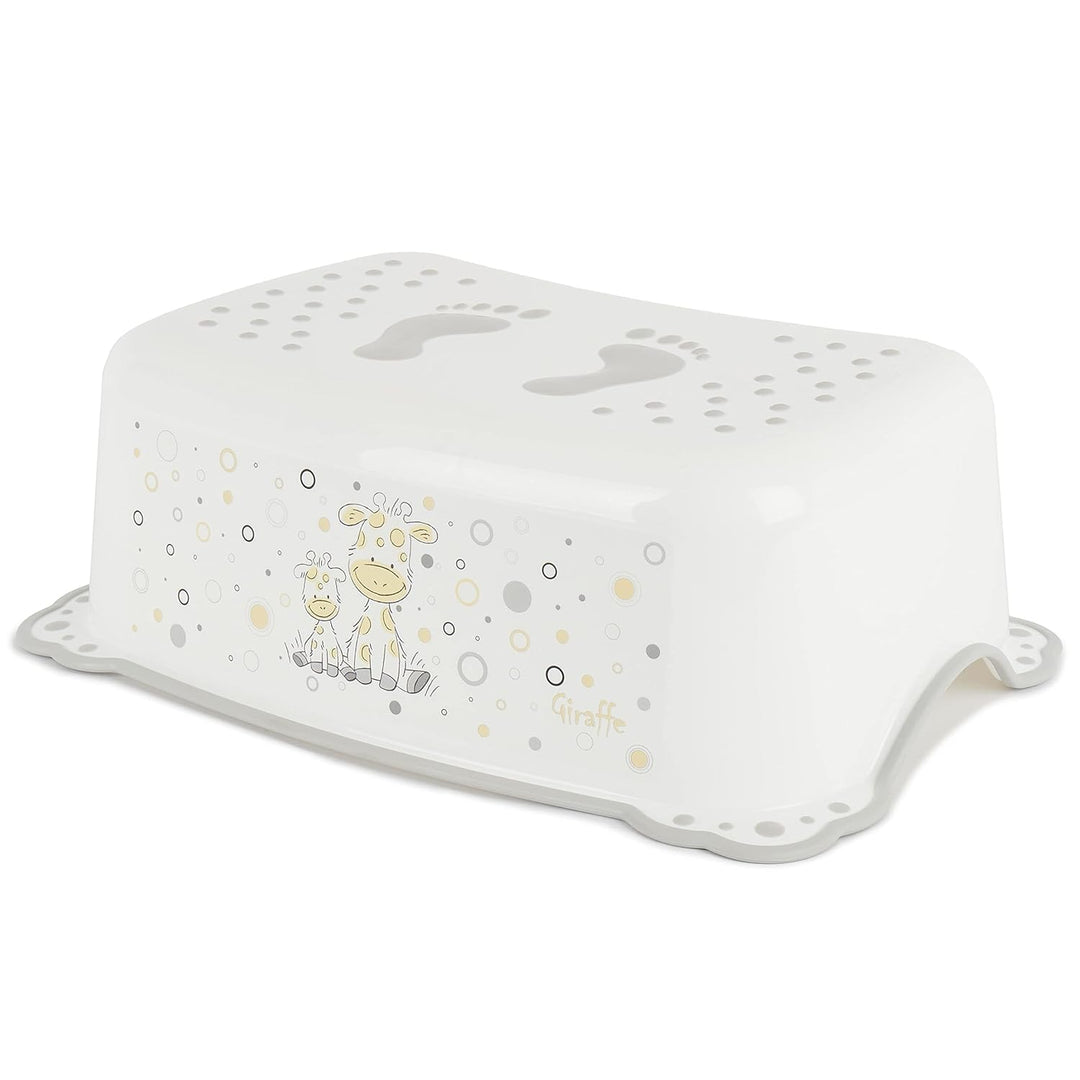 Bieco Kinder Tritthocker Giraffe, Anti Rutsch Funktion | einstufig Höhe 14cm | Grösse 42x28cm | Trit