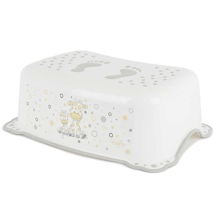 Bieco Kinder Tritthocker Giraffe, Anti Rutsch Funktion | einstufig Höhe 14cm | Grösse 42x28cm | Trit