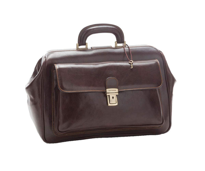 Arzttasche aus Echtem Leder - D&D0203 - Made in Italy (Dulkenbraun), Dulkenbraun