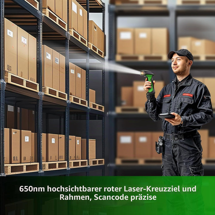 NETUM kabelloser QR-Code-Scanner Barcode-Scanner Bluetooth 2D 1D-Barcode-Lesegerät, 2600 mAh, Fallsc