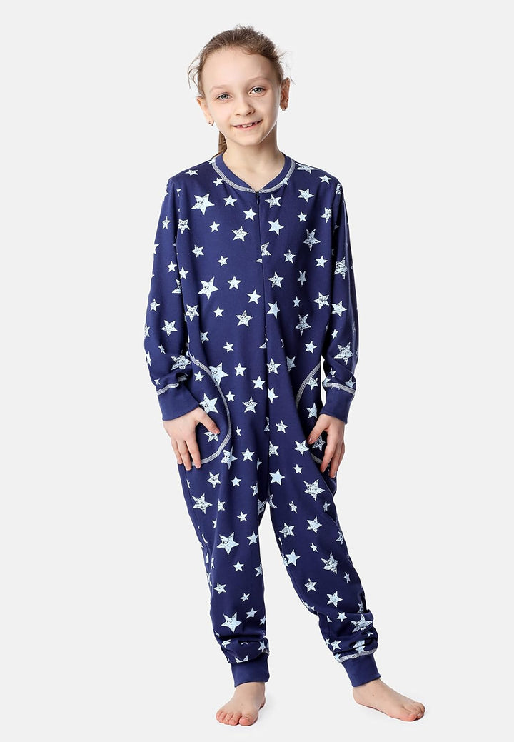 Merry Style Mädchen Schlafoverall Jumpsuit Mädchen Bequeme und warme Schlafanzug Kinder MS10-186 110