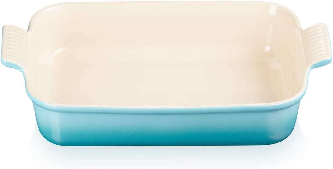 Le Creuset Rechteckige Auflaufform Tradition aus Steinzeug, 32 cm, 2.31 kg, Karibik, 71102321700001