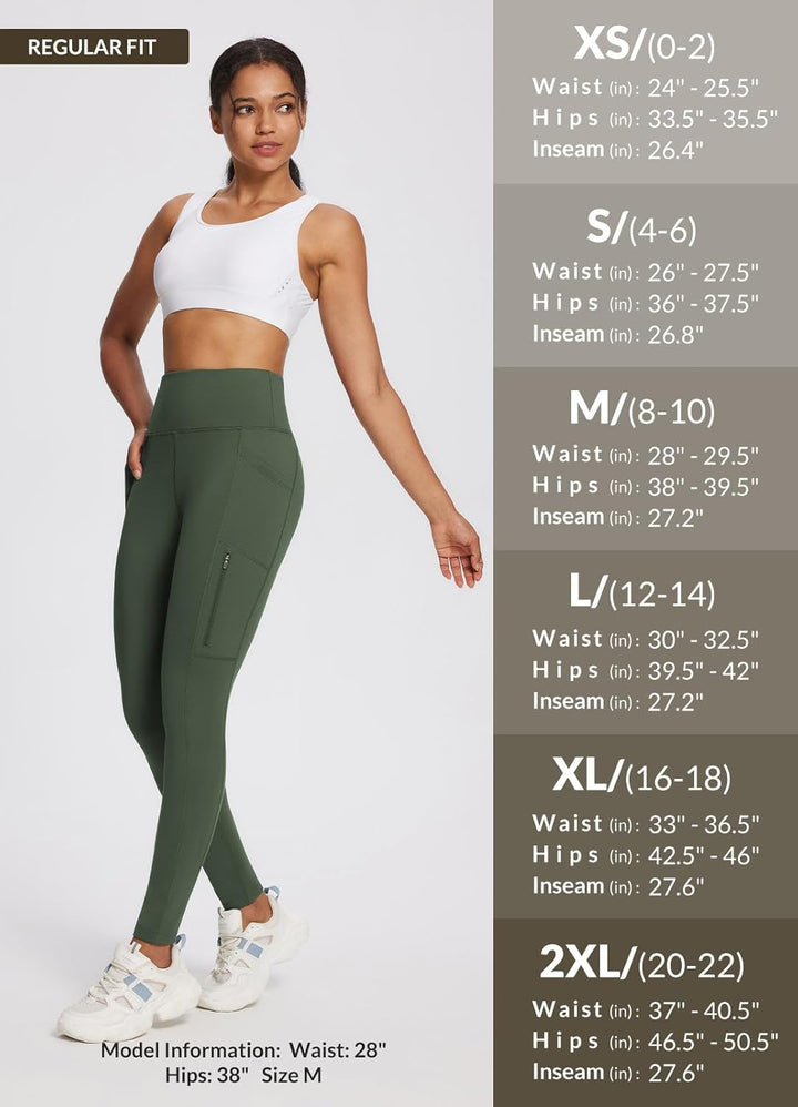 baleaf Damen Fleece gefütterte Leggings Wasserabweisend Hohe Taille Wanderleggings Thermo Leggings F