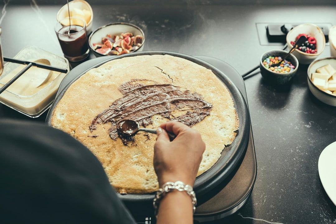 SEVERIN Crêpes Maker, Crepeseisen für süsse Crepes und herzhafte Galettes, Crepesmaker mit abnehmbar