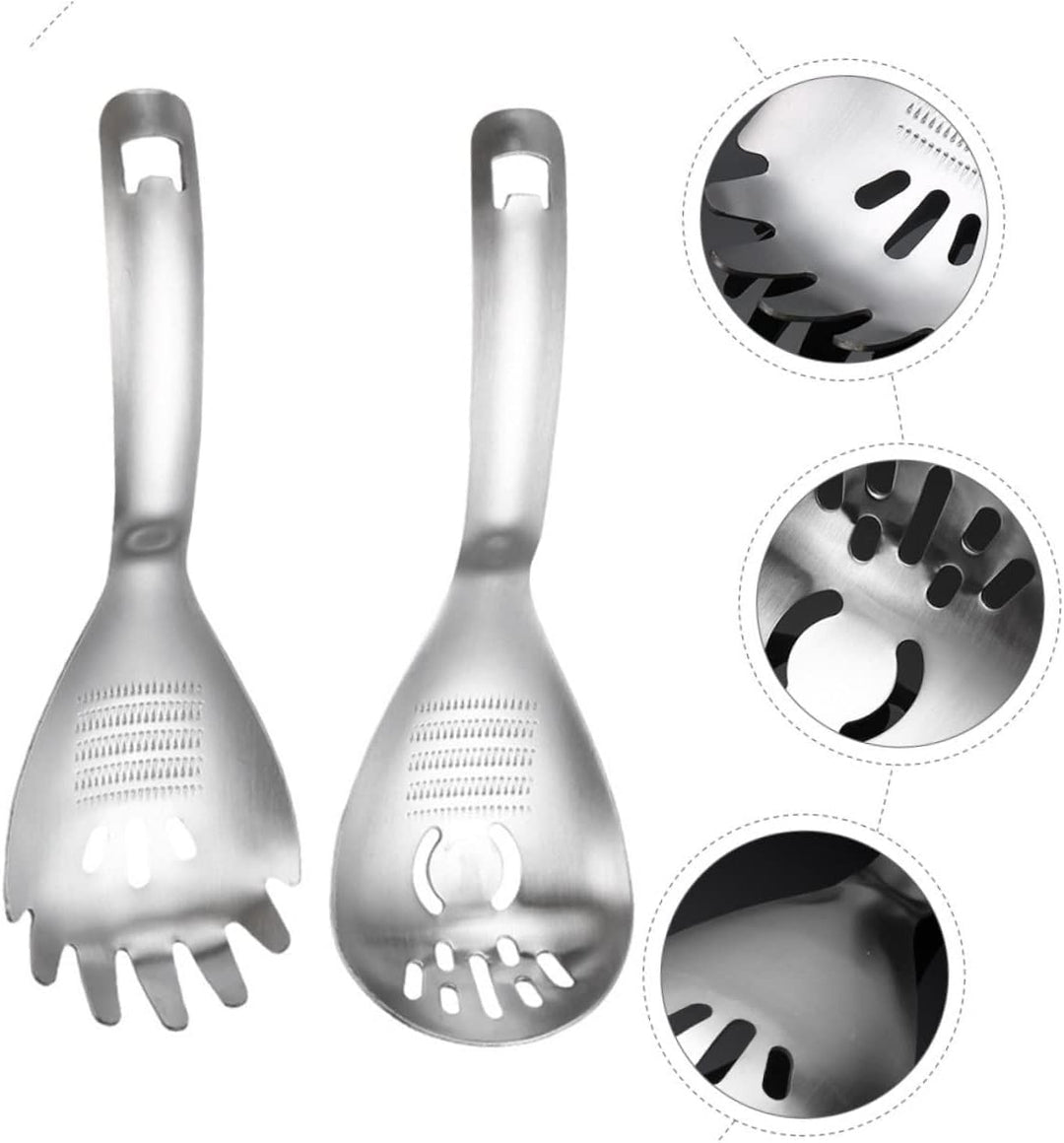2 Stück Edelstahl Küchenutensil mit Knoblauchpresse und Kartoffelzerkleinerer Multifunktional und Er