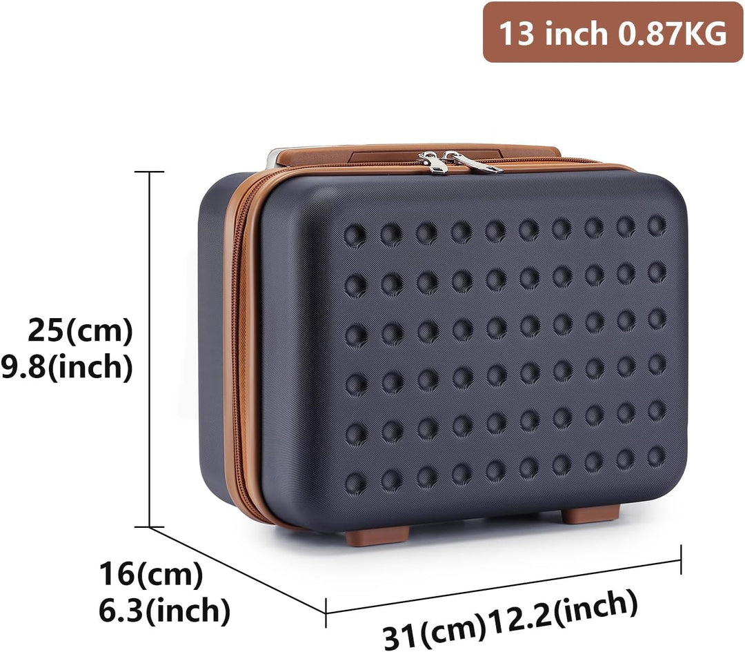 KONO Kosmetikkoffer Schminkkoffer Leicht Handgepäck Tragbar Beautycase Damen ABS+PC Make Up Koffer m