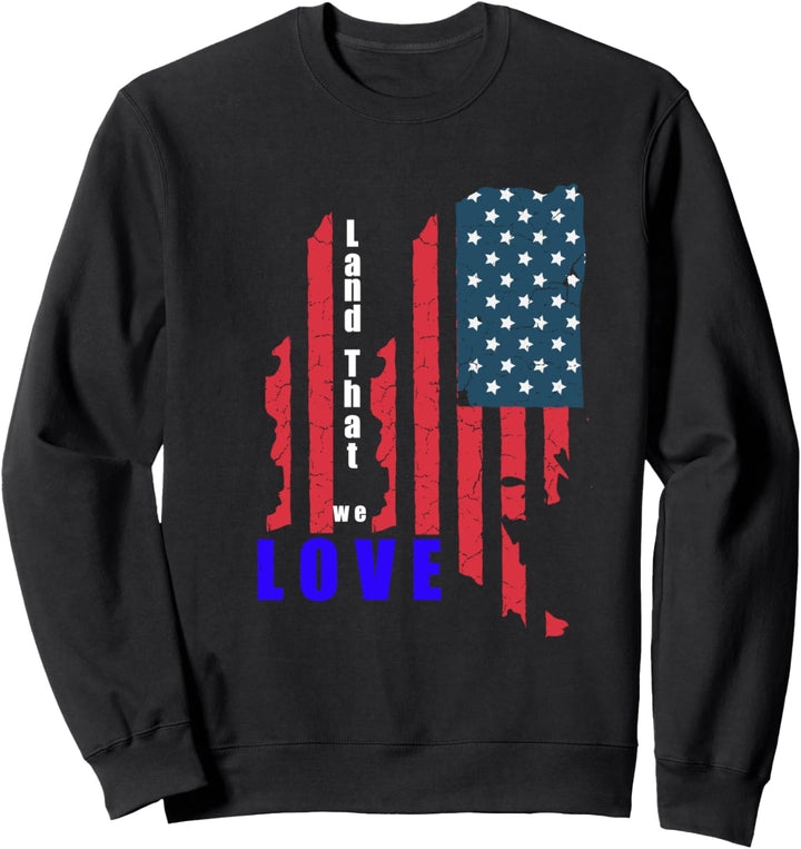 Land Wir Lieben Amerika Land Vereinigte Staaten Patriotisch Sweatshirt