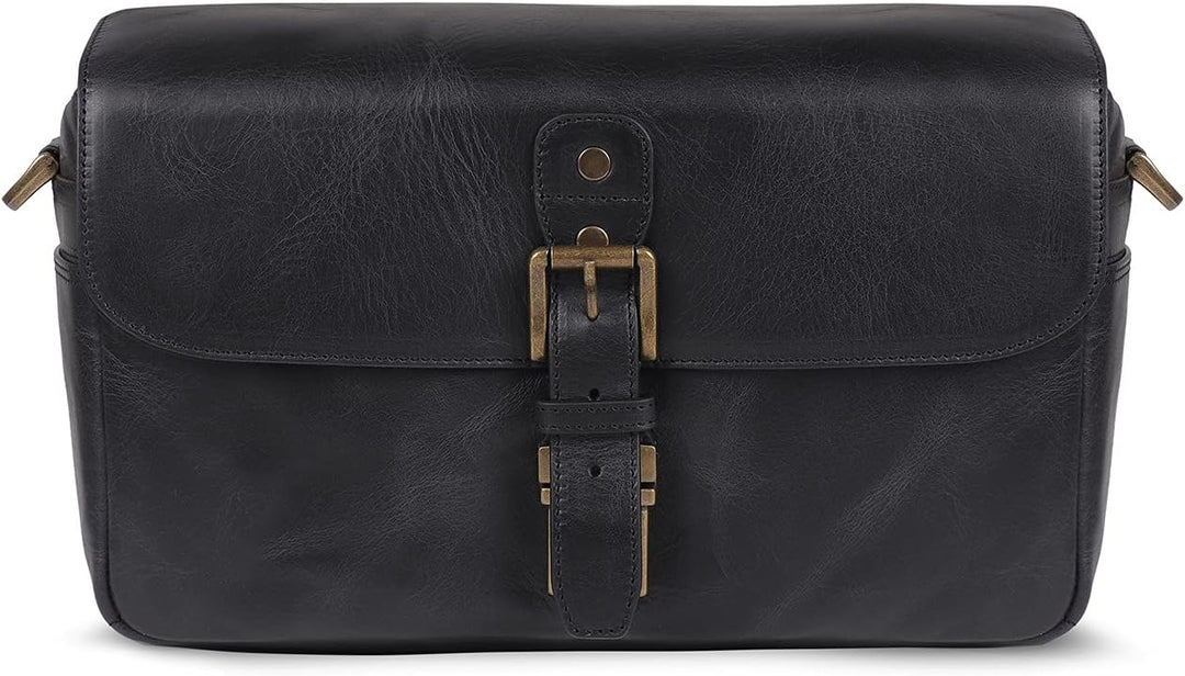 MegaGear MG1331 Torres Kameratasche - Kuriertasche aus echtem Leder für Spiegellose, Sofortbild- und