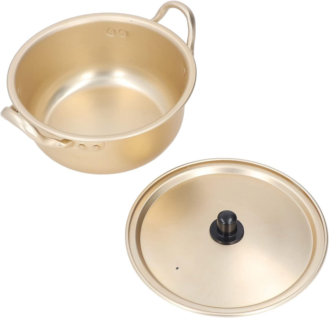 Koreanischer Ramen-Topf Koreanische Ramen-Nudelpfanne Aluminium Tragbarer Ramen-Topf mit Deckel Ramy
