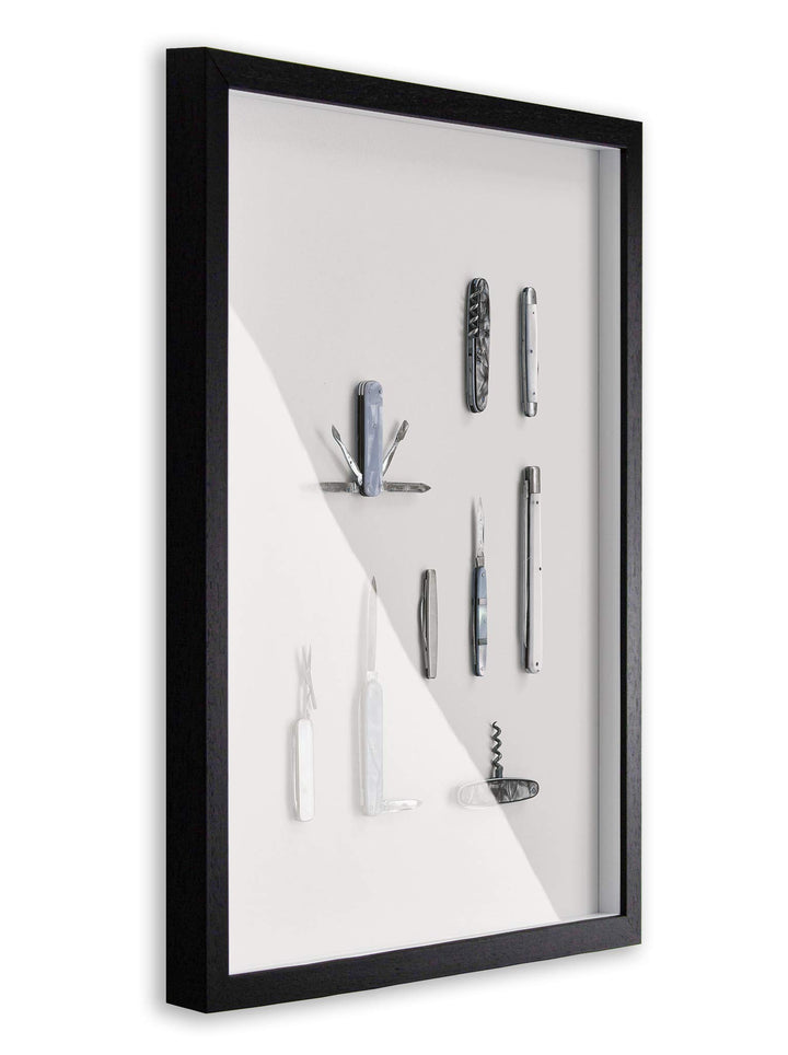 BIRAPA Objektrahmen Talon SPACE 30x42 cm Schwarz Gemasert 3D Bilderrahmen zum Befüllen, 30x42 cm Sch