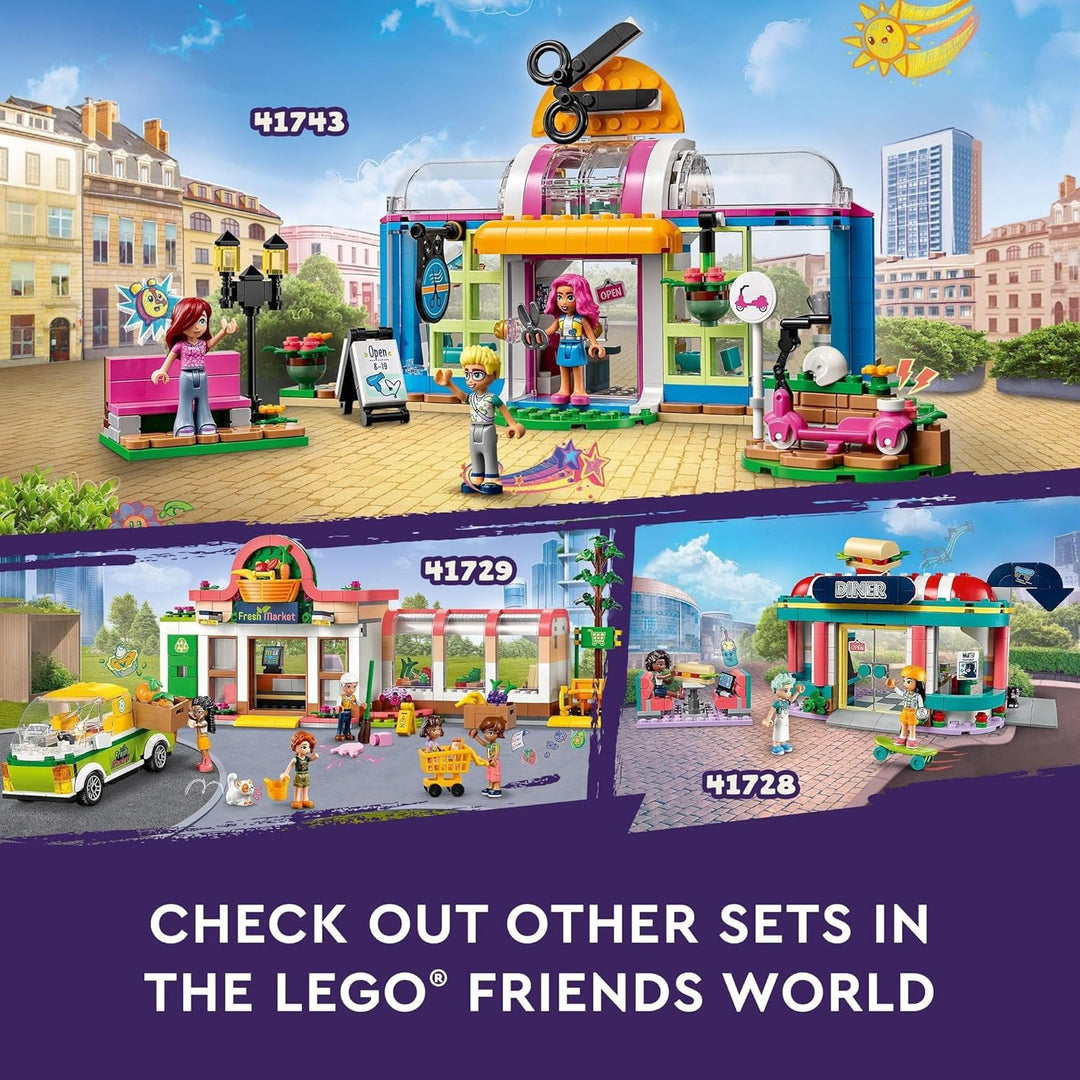LEGO 41743 Friends Friseursalon Set mit Paisley und Olly Mini-Puppen den 2023 Figuren, kreativ austa
