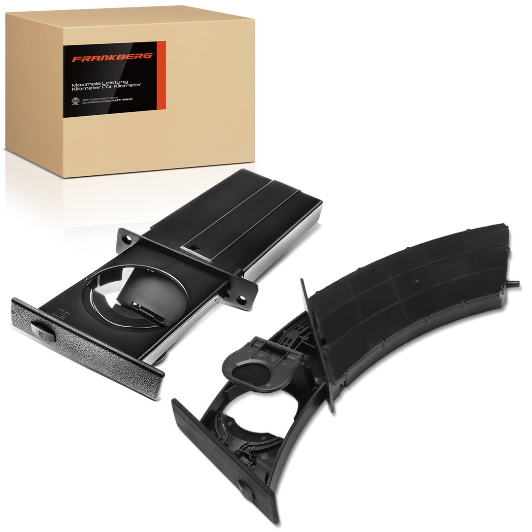 Frankberg 2x Getränkehalter Cupholder Links Rechts Schwarz für 5er E60 5er Touring E61 2001-2010 9 1