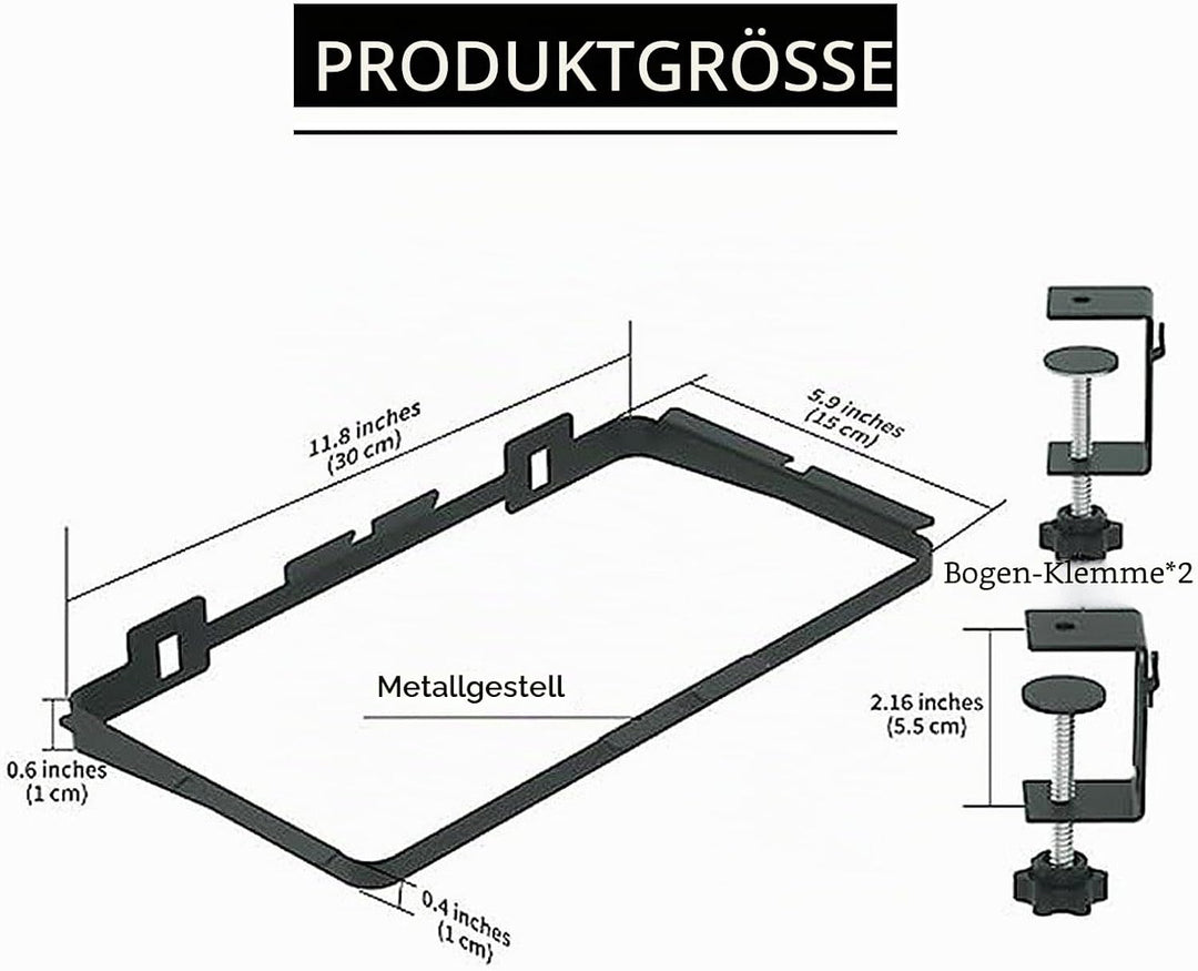 Hängender Müllsackhalter, Tragbare Mülleimer aus Edelstahl Müllsackhalter für Schränke mit Klemmring