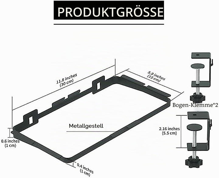 Hängender Müllsackhalter, Tragbare Mülleimer aus Edelstahl Müllsackhalter für Schränke mit Klemmring