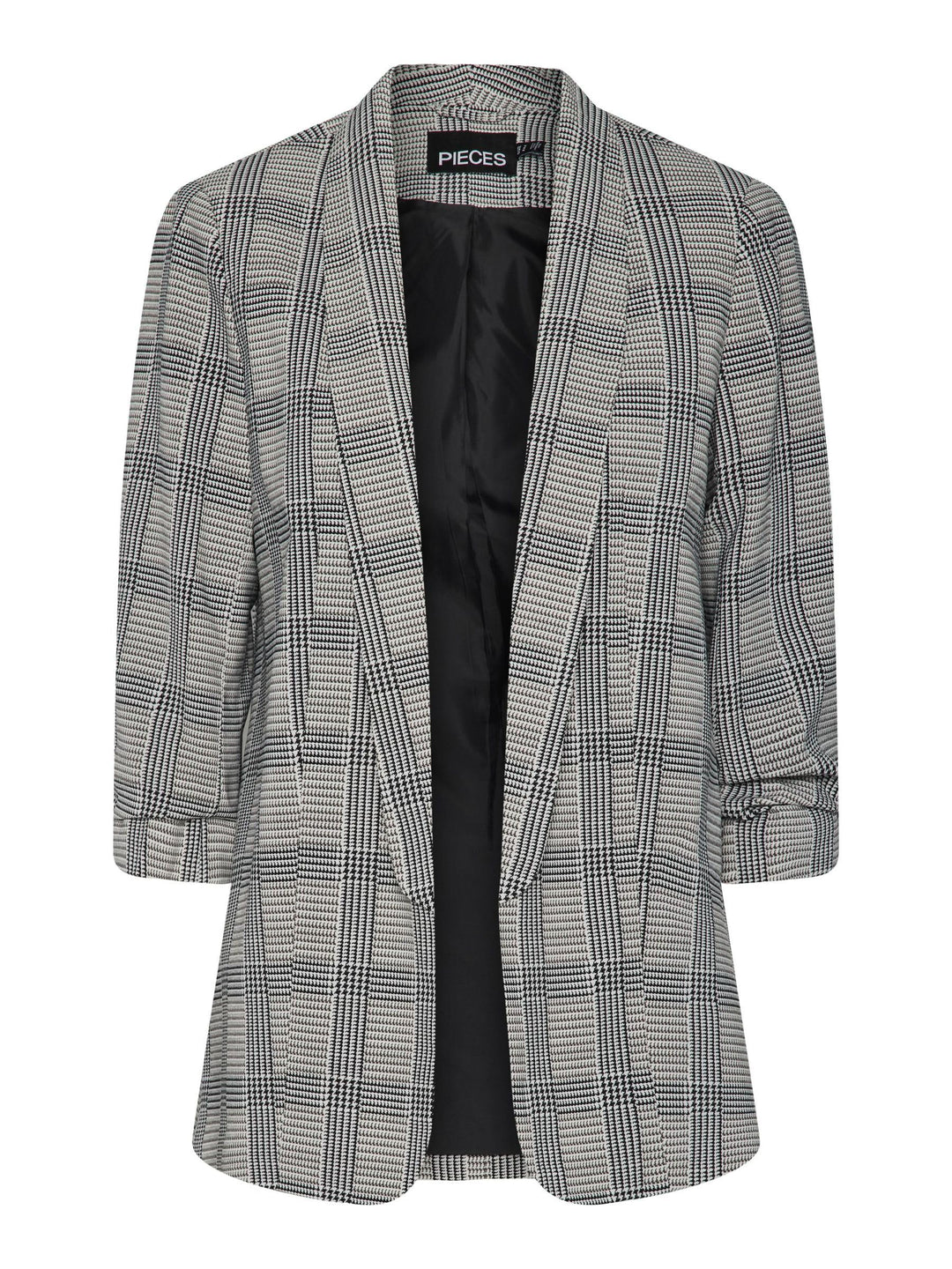 PIECES Damen Pcbosella 3/4 Printed Blazer Noos Blazer (1er Pack) XXL Schwarz, XXL Schwarz