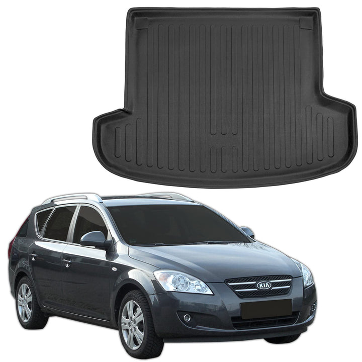 SCOUTT Kofferraumwanne passend für Kia Ceed SW Kombi 2007-2011, 3D TPE Allwetter mit hohem Rand Geri