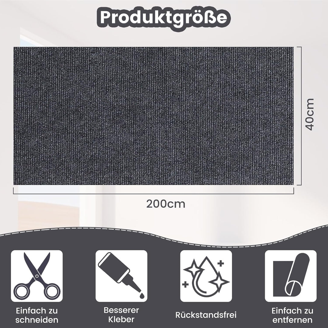 Selbstklebend kratzmatte Katze, DIY Kratzbrett, Kratzschutz Sofa Katze Ideal für kratzteppich, Kratz
