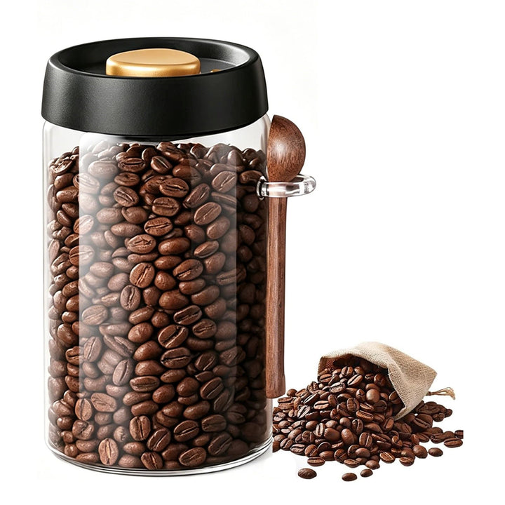 SUGODA Luftdichte Kaffeedose, 1200 ml Vakuumversiegelung für Gläser, Vorratsgläser mit Vakuumdeckel,