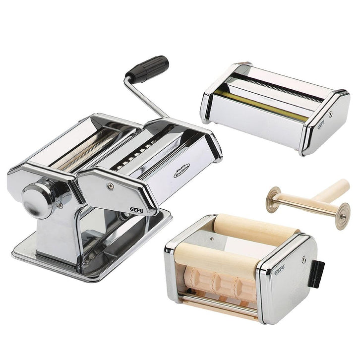 GEFU 28300 Nudelmaschine Pasta PERFETTA DE Luxe mit 3 verschiedenen Aufsätzen - Maschine für die Zub