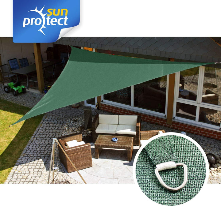 sunprotect 83292 Professional Sonnensegel, 5 x 5 x 7 m, 90° Grad Dreieck, Wind- & wasserdurchlässig,