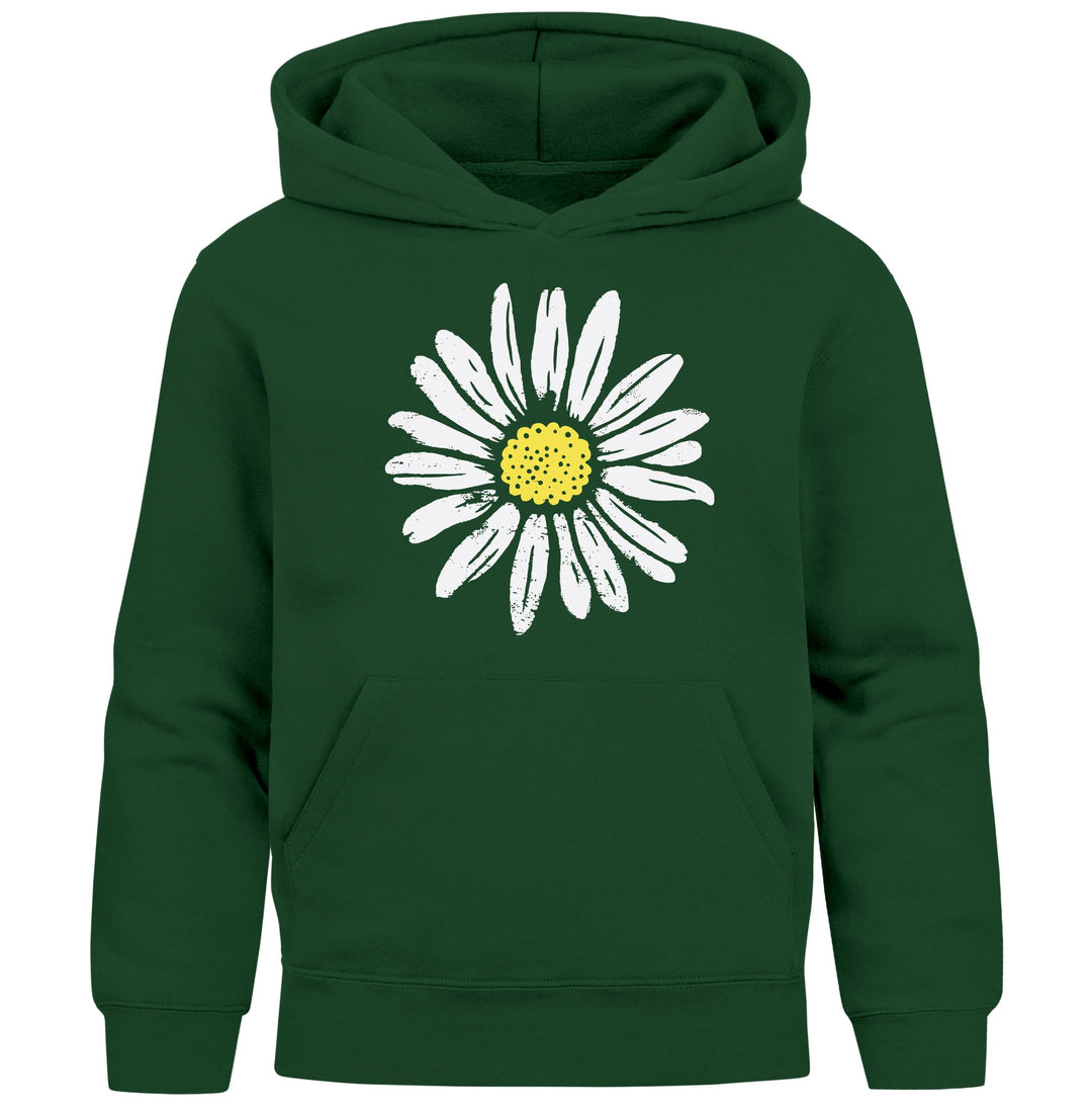 Neverless® Kinder Hoodie Mädchen Blumen Aufdruck Kapuzenpullover Sweatshirt Kapuze Dunkelgruen 128