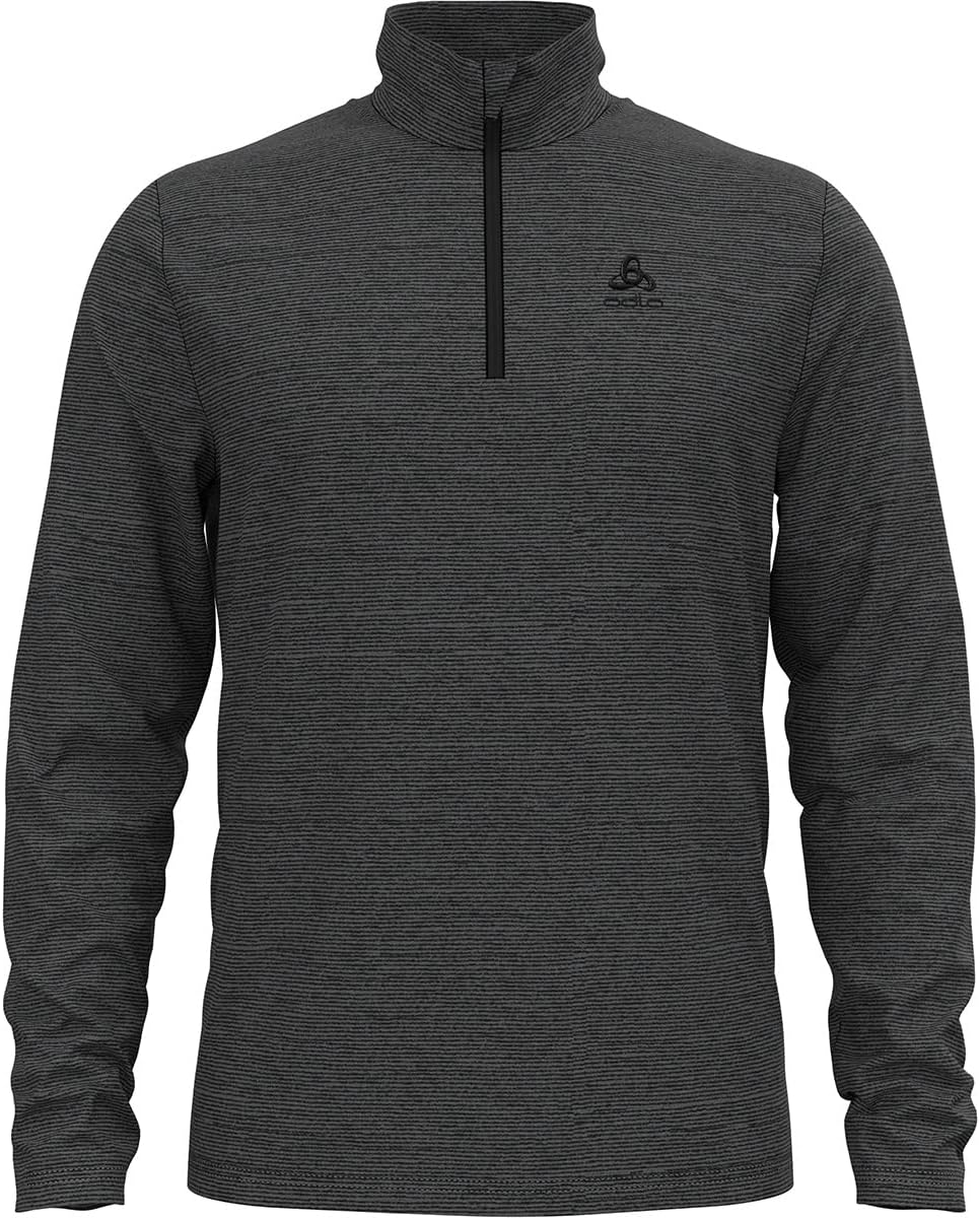Odlo Herren Midlayer 1/2 Zip Roy Pullover M Shale Grey - Black