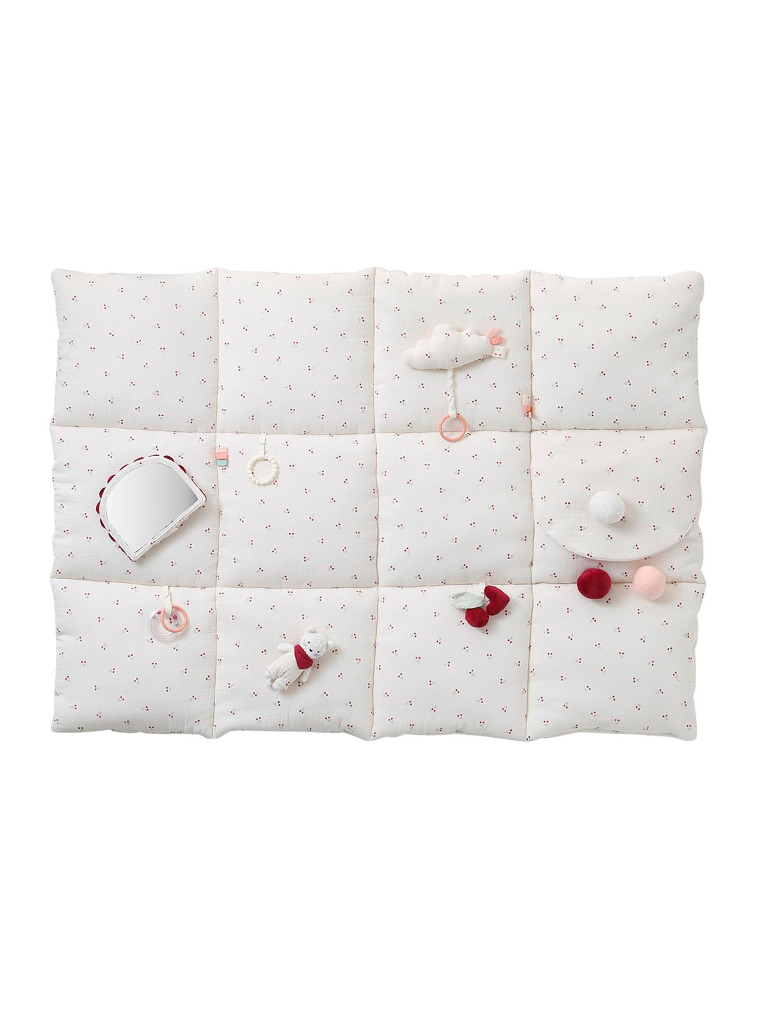VERTBAUDET Baby Activity-Decke wollweiss Cherry, wollweiss Cherry