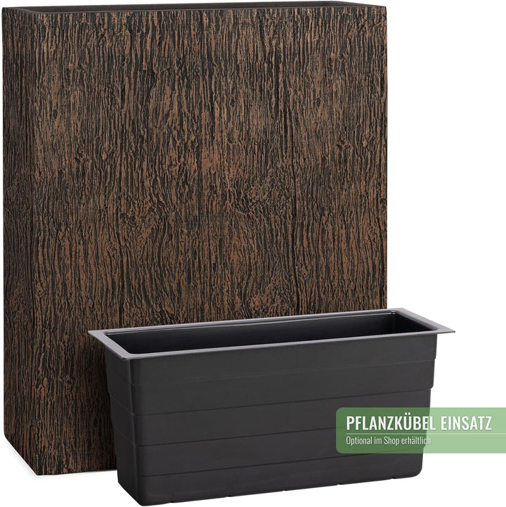 Pflanzwerk® Pflanzkübel Divider Wood Braun 72x60x25cm *Frostbeständig* *UV-Schutz* *Qualitätsware*
