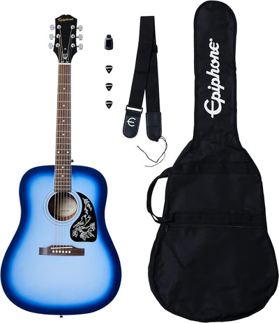 Epiphone Starling Acoustic Guitar - Player Pack - Starlight Blue