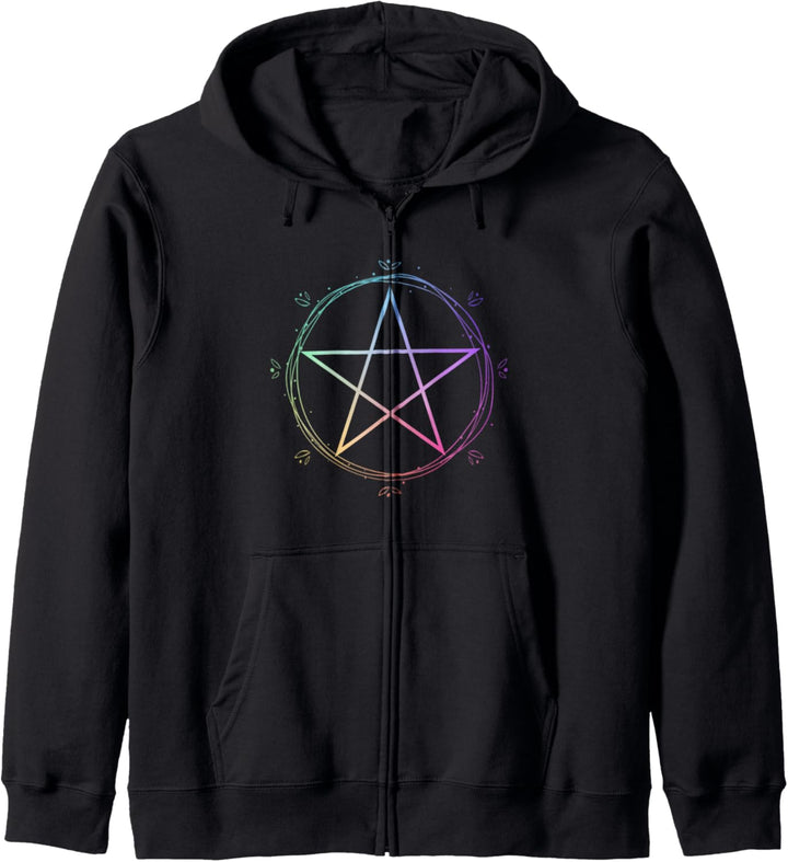 Rainbow Pride Pentagramm Wiccan Pagan LGBTQ Pride Pentagramm Kapuzenjacke