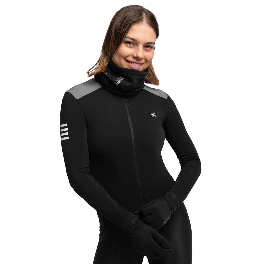 SIROKO M4 Radtrikot Damen Langarm Thermo-Fahrradbekleidung Atmungsaktives Italienisches Gewebe, S Sc