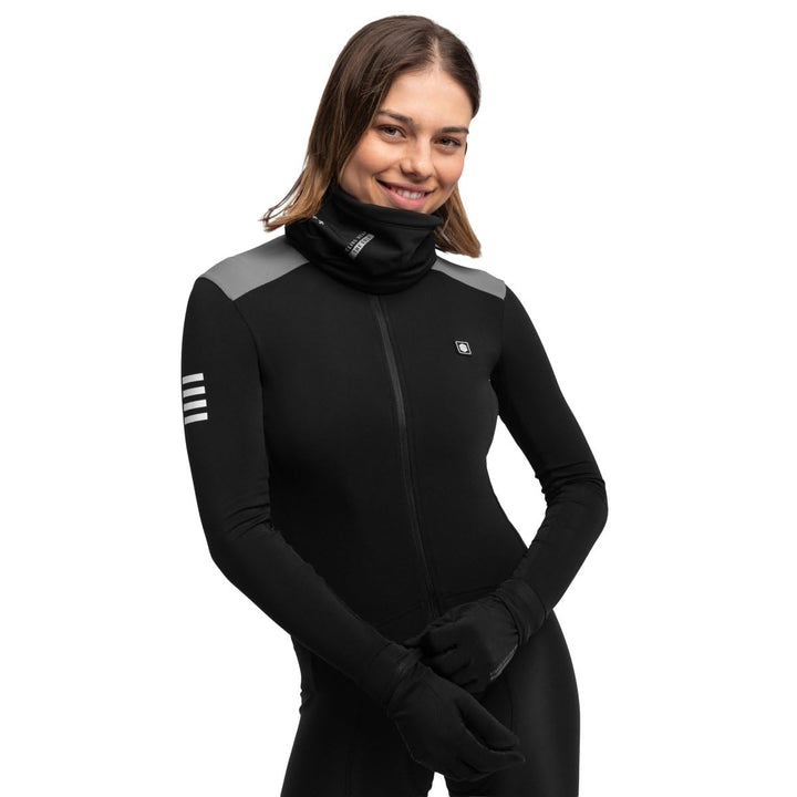 SIROKO M4 Radtrikot Damen Langarm Thermo-Fahrradbekleidung Atmungsaktives Italienisches Gewebe, S Sc