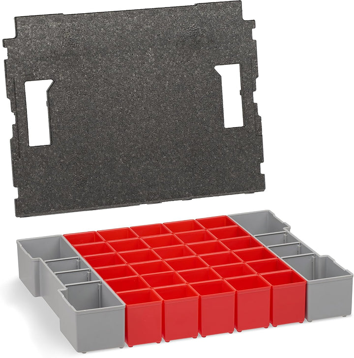 Sortierbox klein Schrauben | L-BOXX 102 (grau) mit Insetboxenset A3 | Profi Werkzeugkoffer leer inkl