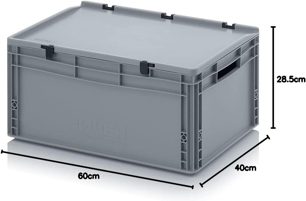 Eurobehälter-Eurobox 60 x 40 x 28,5 cm mit Scharnierdeckel