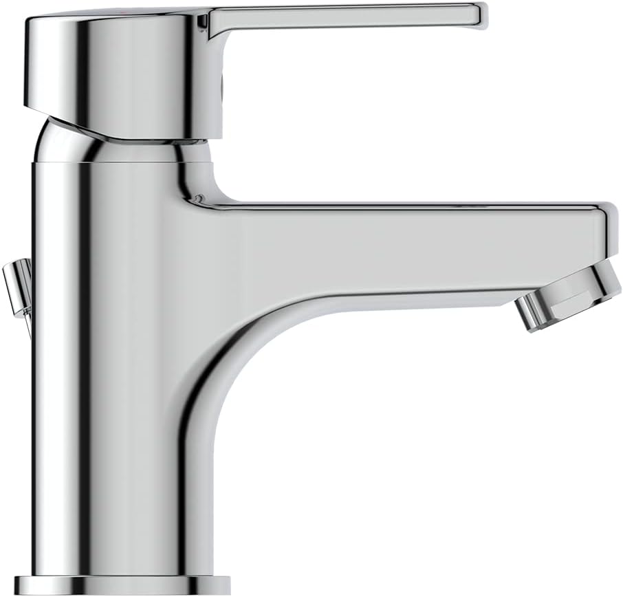 Ideal Standard B1148AA Calista Einhebel-Einloch-Waschtischmischer mit Ablaufgarnitur, Chrom Basin Mi