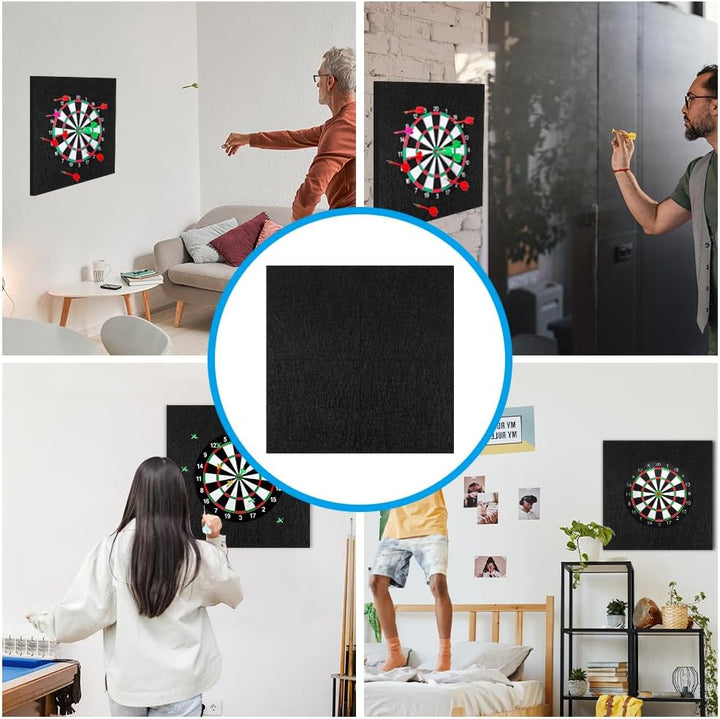 Flintronic Filz Dartboard-Wandschutz, HBT: 900x600x12mm/600x600x12mm, Dartscheiben Umrandung, Selbst
