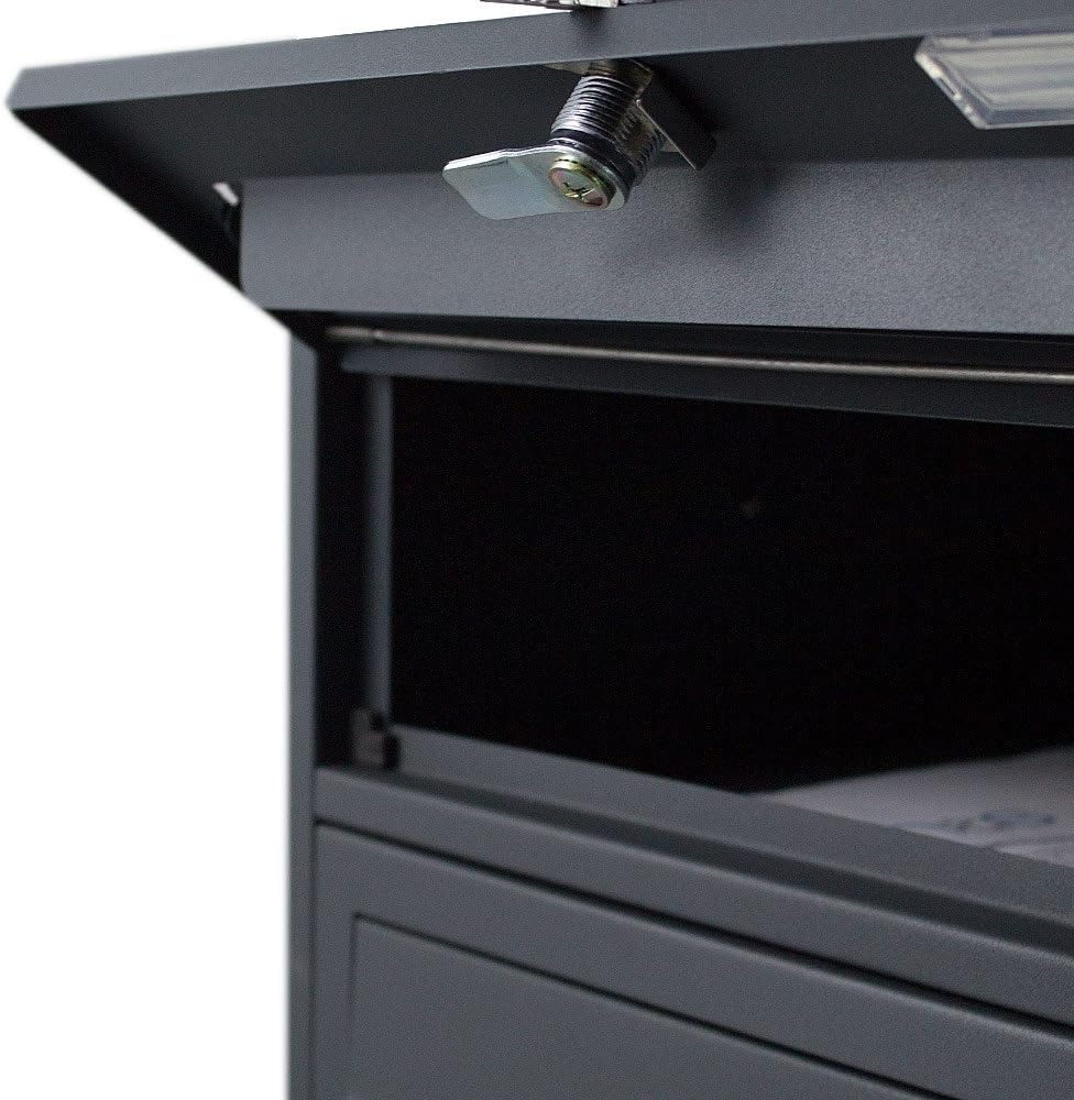 BITUXX® Stand-Briefkastenanlage Postkasten Letterbox Mailbox mit 5 Fächer Dunkelgrau Anthrazit, 5 Fä