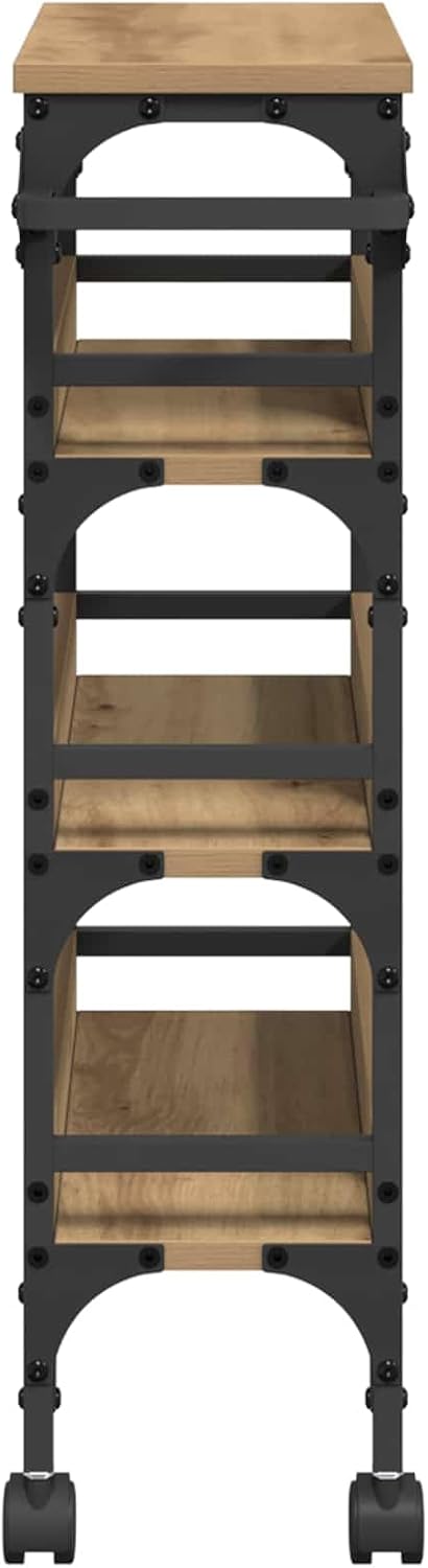vidaXL Küchentrolley Artisan-Eiche 53 x 20 x 76 cm Holzwerkstoff, Artisan-eiche