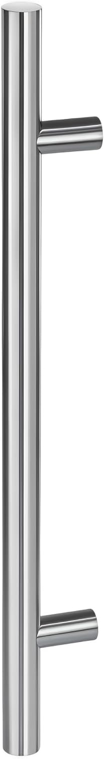 Gedotec Edelstahl Stossgriff | Haustürgriff 500 x 300 mm | 1 Stück | rostfreier Tür-Griff rund | Hau