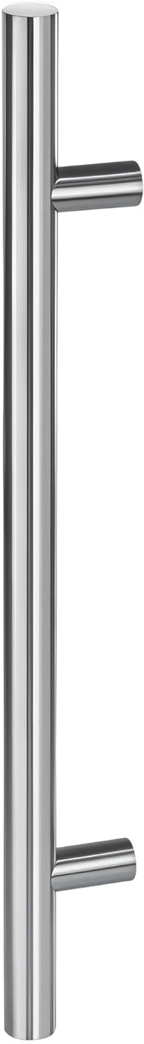 Gedotec Edelstahl Stossgriff | Haustürgriff 350 x 210 mm | 1 Stück | rostfreier Tür-Griff rund | Hau